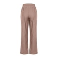 thumbnail image 4 of Yuzhih Lounge Pants for Women 2024 Elastic Waisted Pants Summer Casual Loose Wide Leg Trousers with Pockets, 4 of 6