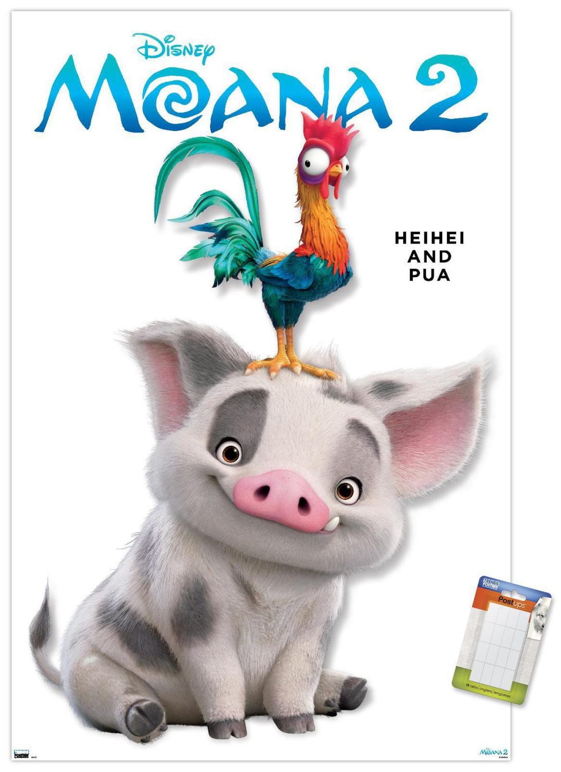 Disney Moana 2 - Heihei and Pua Feature Series Wall Poster, 22.375" x 34"