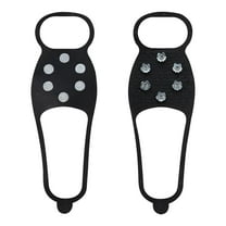 Darzheoy Non Slip Gripper Spikes for Shoes, Universal Non-Slip Gripper Spikes with 6 Tooth Steel Nails, Cleats Ice Snow Grips Anti Slip Silicone for Hiking Walking Climbing Fishing