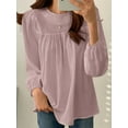 thumbnail image 5 of ZANZEA Women Cotton Long-sleeve Shirt Blouse Solid Color Fashion Top, 5 of 13