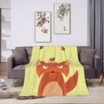 thumbnail image 6 of DouZhe Ultra-Soft Micro Fleece Lightweight Flannel Bed Blanket, Cute Fox Animal Print Cozy Warm Throw Blankets, 40"x30", 6 of 7