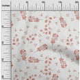 thumbnail image 1 of oneOone Cotton Jersey Dark Peach Fabric Florals Dress Material Fabric Print Fabric By The Yard 58 Inch Wide, 1 of 4