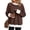 A2 Brown, variant on Women's Oversized Colorblock Crew Neck Sweatshirt Plaid Trim Patchwork Long Sleeve Loose Fit Pullover Top Cozy Featuring Playful Gingham Contrast Cuffs and Collar,Soft Casual Tunic Style. Red