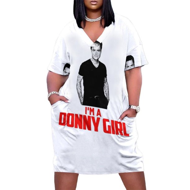 Donny Osmond I_m A Donny vestido holgado con bolsillos ropa vintage para mujer Vestidos de Noche de lujo