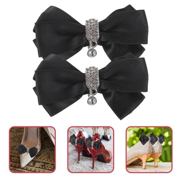 UPGRATOR 1 Pair Decorative Bow Shaped Shoe Accessories for Girls and Women Gatherings