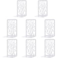 thumbnail image 1 of 4 Pairs Book Ends Metal Bookends Supports Book Stoppers(White), 1 of 6