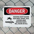 thumbnail image 5 of (2 Pack) Rotating Shaft Hazard Keep Body OSHA Danger Sign 10 Inch X 7 Inch Plastic Sign, Weather Resistant, UV Protected for Workplace, Business, and Construction Site, Made in the USA, 5 of 8
