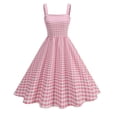 thumbnail image 1 of Vestido Corto de Verano de las Mujeres de Malla de Manga Corta Bordado Vestido de Pastel Retro, Vestido Ligero Casual para la Fiesta Y las Vacaciones, 1 of 9