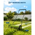 thumbnail image 7 of Memoryfield 16" Reel Lawn Mower, 5-Blade Push Mower with Adjustable Height, Lightweight, for Small to Medium Yards, Green, 7 of 7