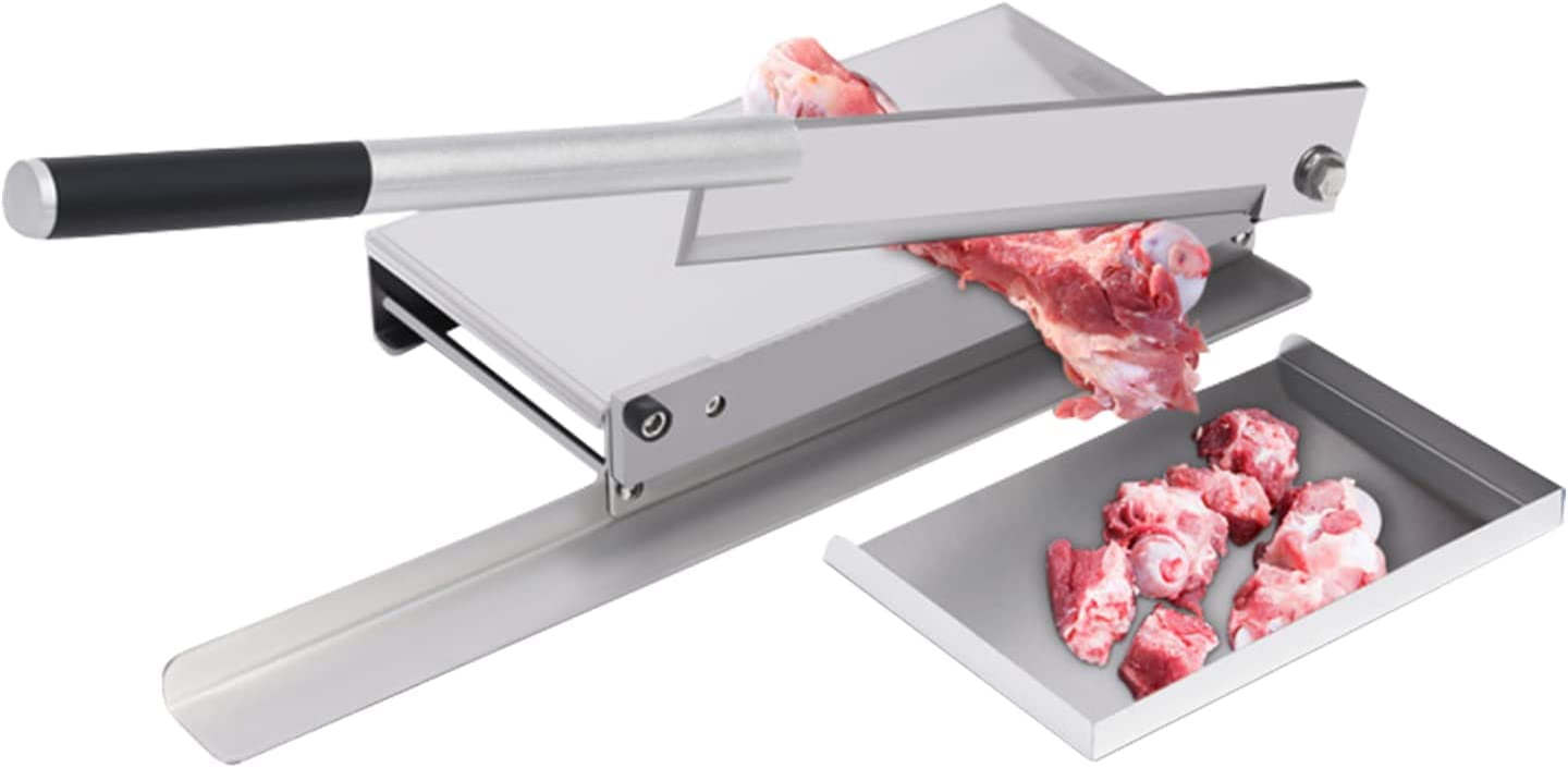 Miumaeov 16 inch Guillotine Machine Manual Meat Bone Cutter Rib Slicer Heavy Duty Chicken