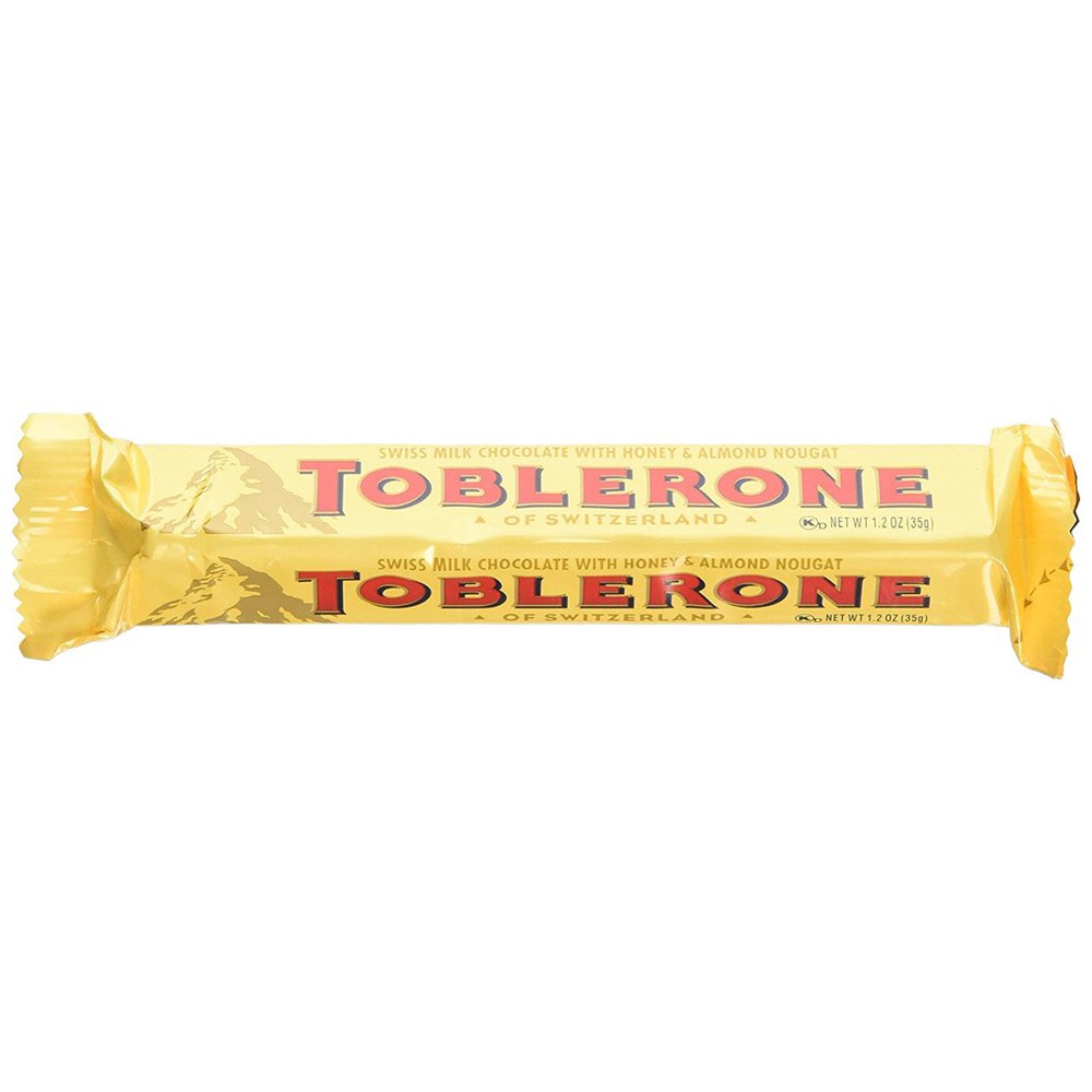 192 PACKS Toblerone Milk Chocolate, 1.23 Ounce