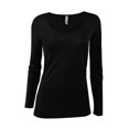 thumbnail image 1 of Delta Platinum Ladies CVC Long Sleeve Scoop Neck Tee, 1 of 1