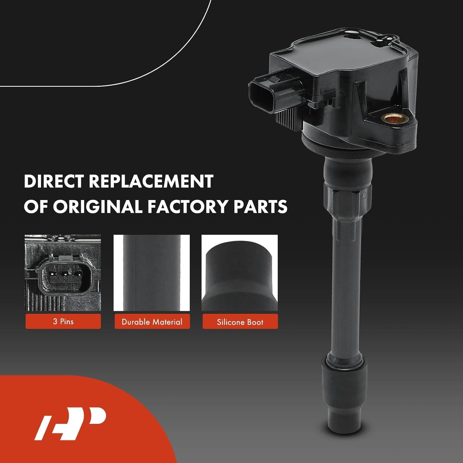 A-Premium Set of 4 Ignition Coil Pack and Iridium Spark Plugs Compatible with Honda Civic 2015-20191.5L 2.0L, Civic 2016/2020 2.0L, Replace# 305205R0013, 305205R0003