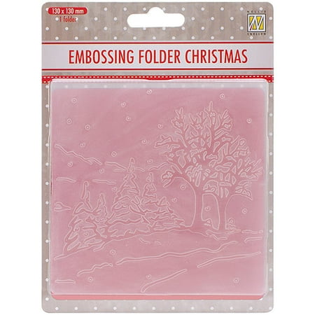 Nellie's Choice Picture Embossing Folder, 5" x 5", Winter Landscape