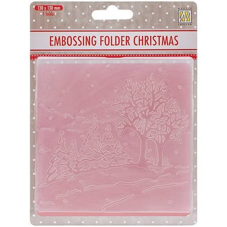 Nellie's Choice Picture Embossing Folder, 5" x 5", Winter Landscape