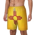 thumbnail image 5 of Mens Flag Of New Mexico 2 in 1 Quick Dry Swim Trunks with Compression Liner Beach Shorts, 5 of 6