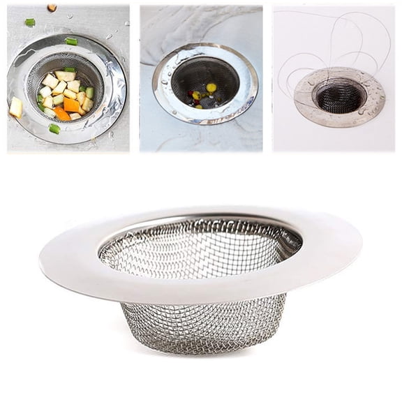 FOMIYES Stainless Steel Kitchen Sink Strainer with Mesh Drain Filter, Resistant Plated Design