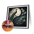 thumbnail image 2 of Cuadros Decorativos 5D bricolaje cuadrado completo taladro diamante pintura Yin Yang símbolo pavo real decoración (ZQA227) Wdftyju de costura negro 4 estilos, 2 of 9