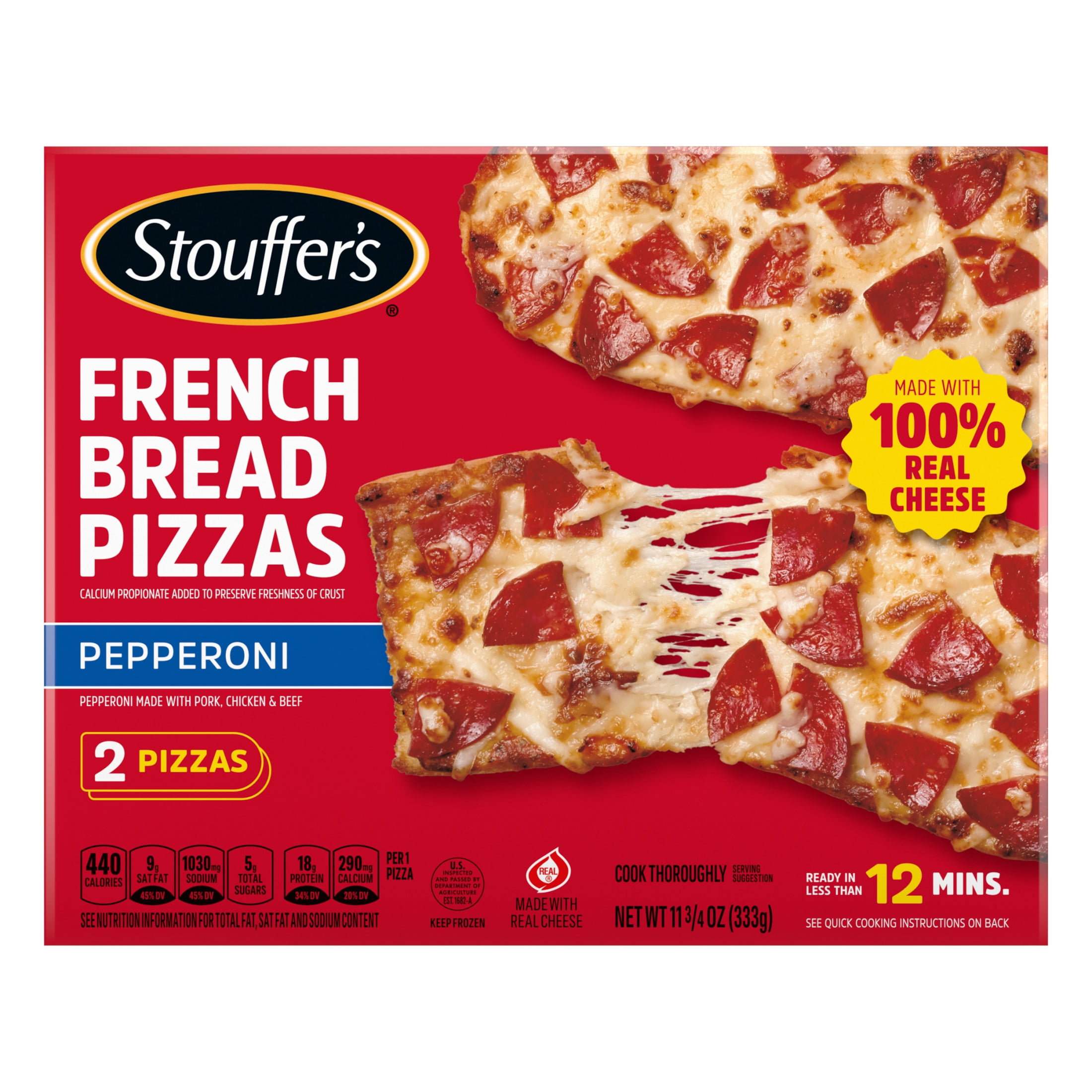 Stouffer's Pepperoni French Bread Pizza, 11.75 oz (Frozen Pizza)