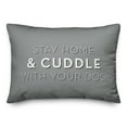 thumbnail image 2 of Creative Products Stay Home and Cuddle With Your Dog 14x20 Spun Poly Pillow, 2 of 3