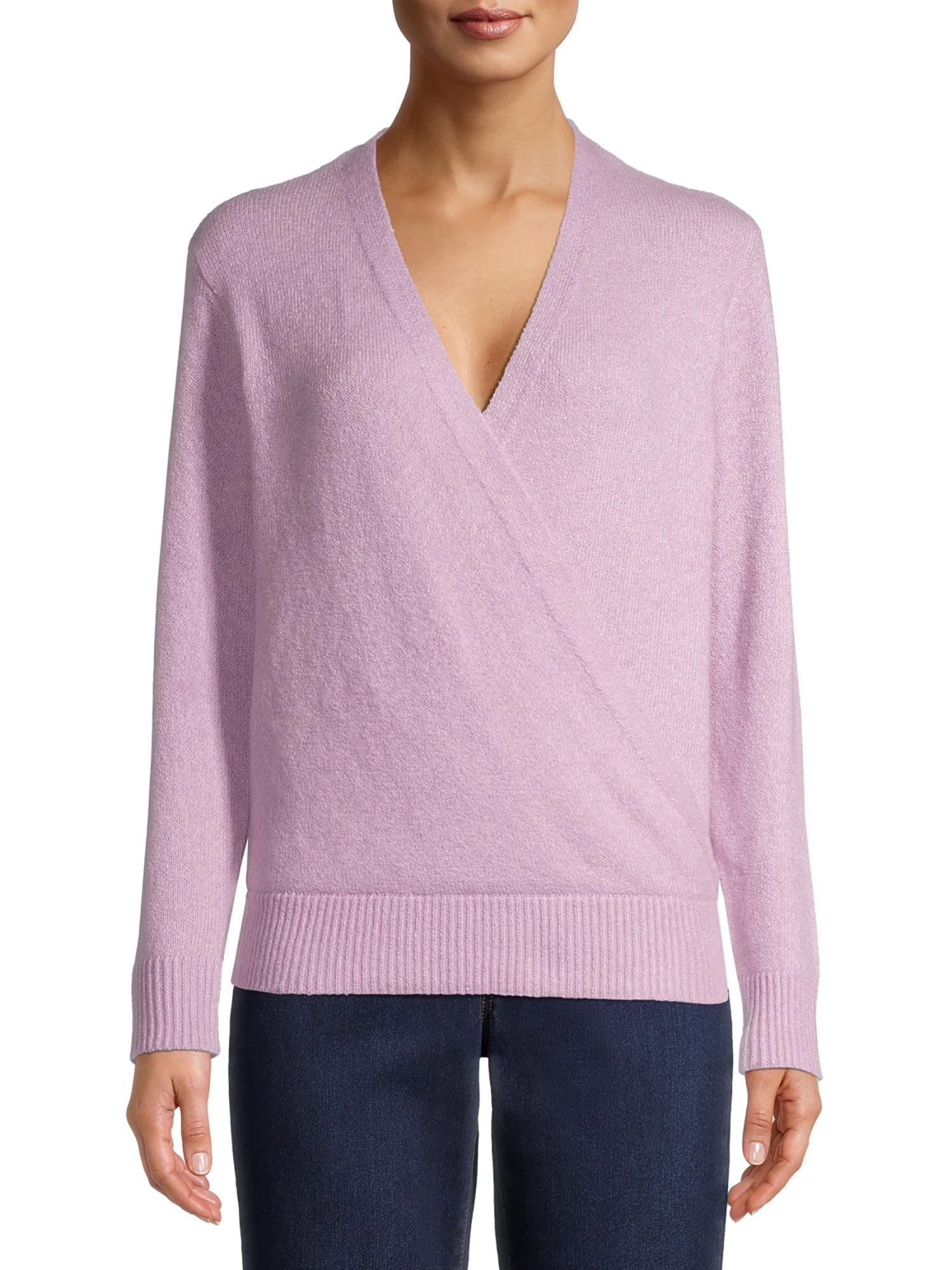 Time and Tru Women's VNeck Wrap Sweater