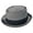 Gray, variant on Toyo Straw Braid Pork Pie Hat - XL - Tan