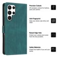 thumbnail image 5 of SaniMore Wallet Case for Samsung Galaxy S23 Ultra, Magnetic PU Leather [RFID Blocking] Card Slot Wrist Strap Folio Cover with Kickstand & Wireless Charging TPU Shockproof Interior Cover, Green, 5 of 10