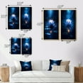 thumbnail image 4 of Designart "Blue Moon Pond White Lotus Blossoming I" Lotus Framed Wall Art Set Of 2 - Modern Blue Framed Wall Art Set Of 2, 4 of 6