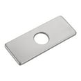 thumbnail image 2 of 6 Inch Faucet Deck Plate for Bathroom Sink 1 Hole or 3 Hole 4 Inch Centerset Basin, Brushed Nickel Escutcheon Faucet Plate, Stainless Steel Faucet Hole Cover,Silver, 2 of 8