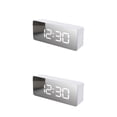 thumbnail image 2 of Bearachild Alarma digital de plástico portátil 6 engranajes Pantalla de acrílico LED de 7,48 pulgadas Radio Proyector Reloj Termómetro de Luz blanca 2piezas, 2 of 6