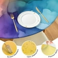 thumbnail image 4 of Colorful Tie Dye Blot Pattern Round Fitted Tablecloth with Elastic Edge,Dining Table Cover Waterproof,Outdoor Round Tablecloth for Camping,Dining,Indoor and Outdoor, 4 of 7