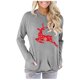 thumbnail image 1 of Navidad mujer Casual Elk estampado cuello redondo manga larga swertshirts bolsillos blusa camiseta Tops Pompotops gfhjh15159, 1 of 5