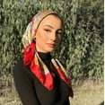 thumbnail image 2 of 90x90cm Paisley Print Satin Square Scarf, Lightweight Boho Head Wrap & Neck Scarf,90*90cm,29, 2 of 58