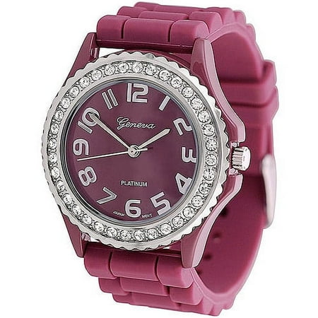 Geneva Platinum Women's Rhinestone Fleur