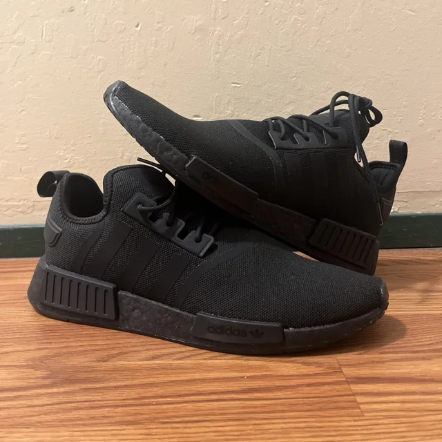 Men’s Size 13 Ad-id-as Nmd_R1 Triple Black Sneakers Casual Shoes - GZ9256