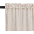 thumbnail image 3 of Linen Textured Short Curtains Kitchen Tiers Solid Color Cafe Drapes Rod Pocket, 3 of 15
