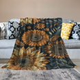 thumbnail image 2 of Dandelion blanket, children's and adult gift dandelion themed flannel blanket, natural Bohemian style, comfortable and fun lightweight dragonfly blanket Multiple sizes, 2 of 6