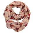 thumbnail image 6 of Peach Couture Beautiful Vintage Two Colored Bird Print Infinity Loop Scarf Scarves, 6 of 10
