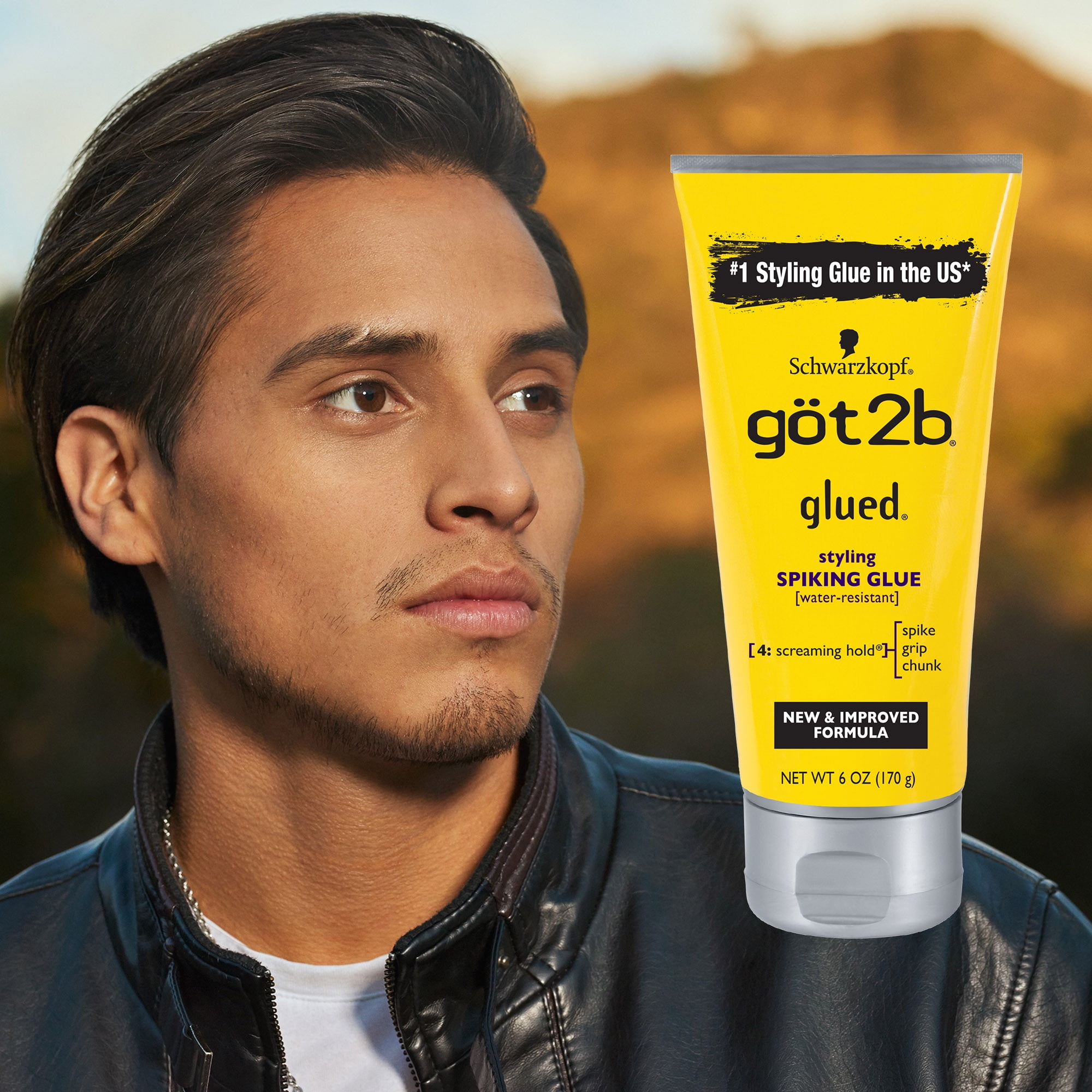 Got2b Glued Spiking Max Hold Hair Styling Glue Gel 6oz Walmart Com