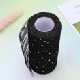 thumbnail image 1 of BEADCEST 1Pcs Black Tulle Roll Polyester Decorative Wedding Table Skirt for Event Designers 15cm x 10Yards, 1 of 4