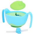 thumbnail image 2 of Cuencos para bebés 3 en 1, mordedor infantil multifuncional de silicona, cuenco de paja para entrenamiento de alimentación, cuenco azul de 480ML, 2 of 14