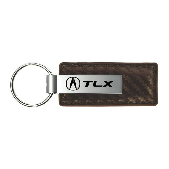 Acura TLX Carbon Fiber Leather Key Chain (Taupe)