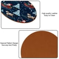 thumbnail image 5 of Christmas 6Pcs Round Coasters Set, Microfiber Leather Drink Coasters, 11x11 cm/4.3x4.3 in, Cup Mats for Home and Office, 5 of 6