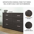 thumbnail image 4 of Ashley Furniture Belachime 6-Drawer Modern Wood Dresser in Black, 4 of 7