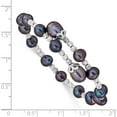 thumbnail image 3 of Sterling Silver Rh-Plated 6-7mm And 8mm Black Fwc Pearl Coil Bangle Made In China qg5104, 3 of 5