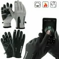 thumbnail image 5 of Unisex Touch Screen Gloves Waterproof Running Ski Sports Anti-slip Winter Warm Gloves for Men Women(Gray,L), 5 of 6