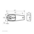 thumbnail image 2 of United Pacific 30526-1 Truck Cab Light Housing   Large, Rectangular, Chrome, 2 of 2