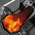 thumbnail image 3 of Renewold All-Season ATV Seat Cover 25.2x10 Inch Waterproof & UV Resistant Universal Four Wheeler Seat Cover Stretch Fit for Honda Rancher 420/Yamaha Kodiak 450, Flame Fire Print, 3 of 7