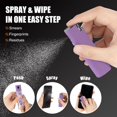 thumbnail image 3 of walrfid Car Screen Cleaner, Computer Screen Cleaner Spray and Wipe, Laptop Cleaning Mist Kit for Electronic iPad, iPhone, MacBook, Monitor, Tablet Display, with Black Graffiti Case - Light Purple, 3 of 6