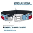 thumbnail image 4 of Peanuts Worldwide LLC Pet Collar, Dog Collar Metal Seatbelt Buckle, Peanuts Snoopy and Woodstock Dog House Pose and Text Sky Blue, 20 to 31 Inches 1.5 Inch Wide, 4 of 8